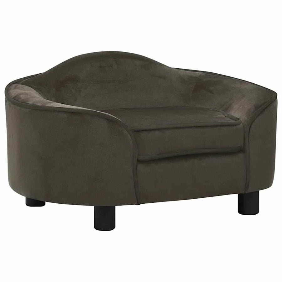 Hundesofa Dunkelgrau 67x47x36 cm Plüsch