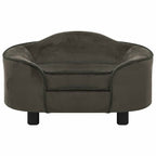 Hundesofa Dunkelgrau 67x47x36 cm Plüsch
