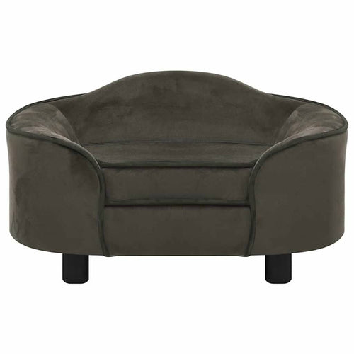 Hundesofa Dunkelgrau 67x47x36 cm Plüsch