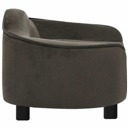 vidaXL Hundesofa Dunkelgrau 67x47x36 cm Plüsch