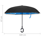 Regenschirm C-Griff Schwarz 108 cm
