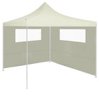 Pavillon-Seitenwände mit Fenstern 2 Stk. Creme