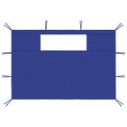 Pavillon-Seitenwände mit Fenstern 2 Stk. Blau