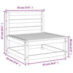 2-tlg. Garten-Lounge-Set Honigbraun Massivholz Kiefer