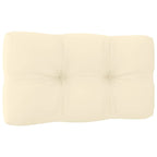 Garten-Mittelsofa mit Creme Kissen Massivholz Kiefer