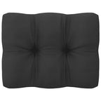 Gartensofa 2-Sitzer mit Kissen Schwarz Kiefer Massivholz