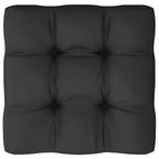 Gartensofa 2-Sitzer mit Kissen Schwarz Kiefer Massivholz