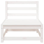 2-tlg. Garten-Lounge-Set mit Kissen Weiß Kiefer Massivholz
