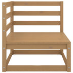 2tlg. Garten-Lounge-Set mit Kissen Honigbraun Massivholz Kiefer