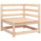 2-tlg. Garten-Lounge-Set mit Kissen Kiefer Massivholz