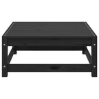 2-tlg. Garten-Lounge-Set mit Kissen Schwarz Kiefer Massivholz
