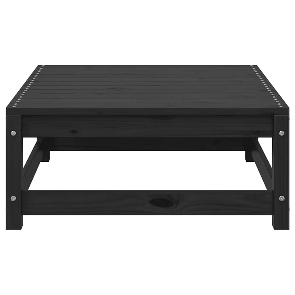 2-tlg. Garten-Lounge-Set mit Kissen Schwarz Kiefer Massivholz