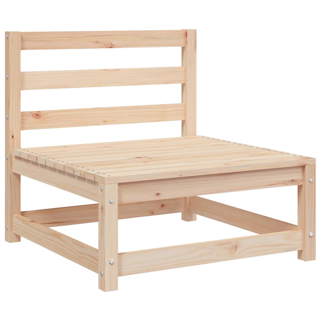 2-tlg. Garten-Lounge-Set mit Kissen Kiefer Massivholz