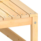 2-tlg. Garten-Lounge-Set mit Kissen Kiefer Massivholz