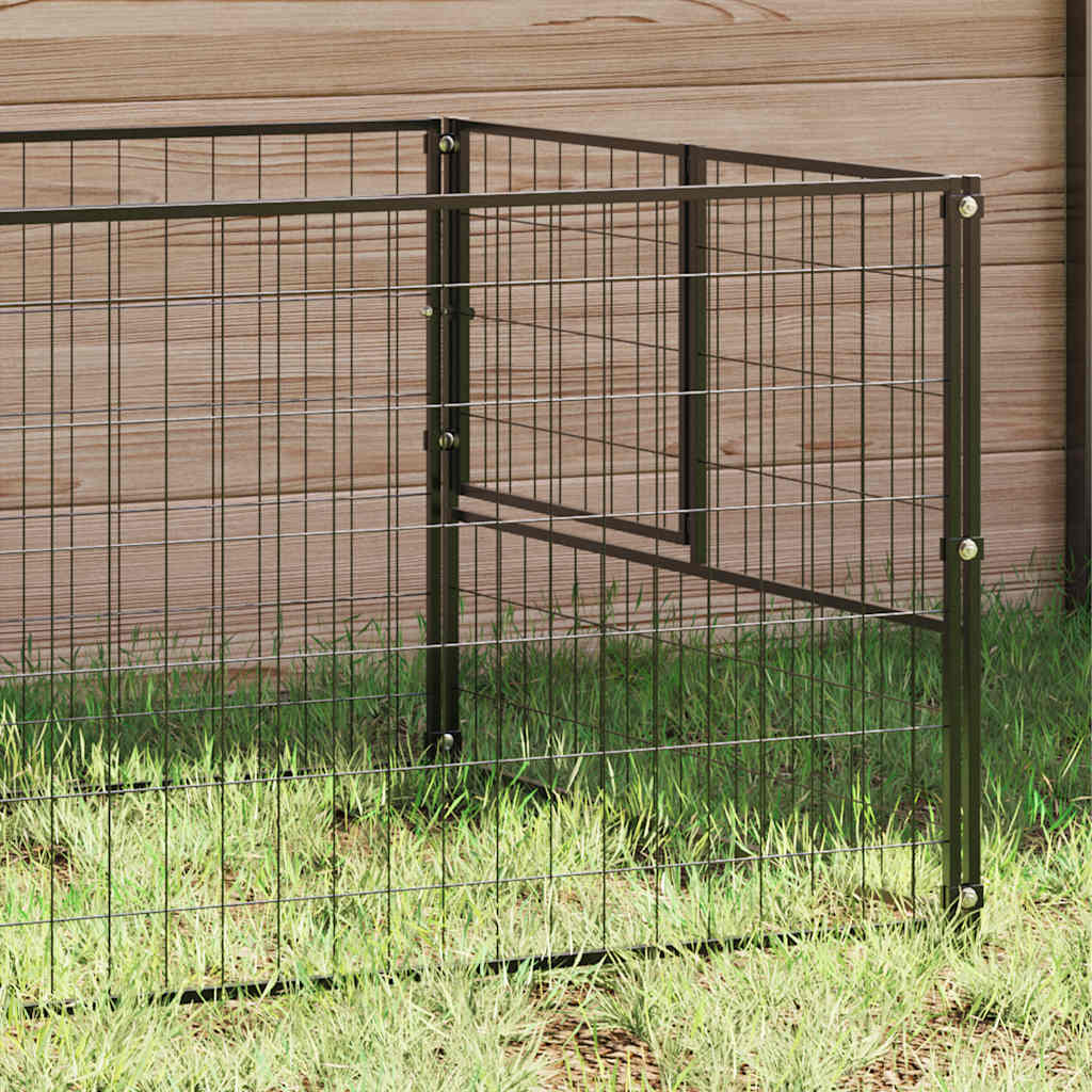 Hundezwinger Schwarz 100x100x70 cm Stahl