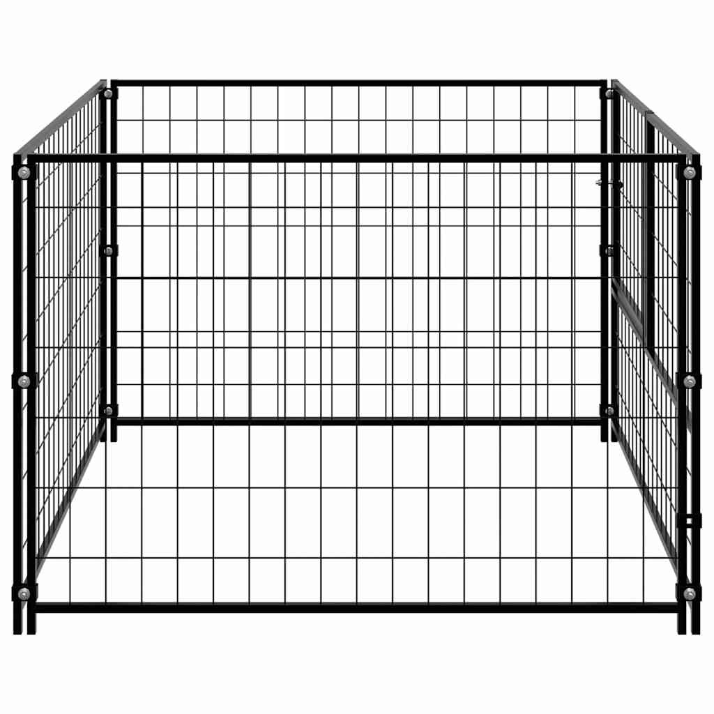 Hundezwinger Schwarz 100x100x70 cm Stahl