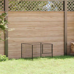 Hundezwinger Schwarz 100x100x70 cm Stahl