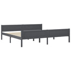Massivholzbett Grau Kiefer 200x200 cm