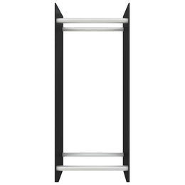 vidaXL Brennholzregal Schwarz 40x35x100 cm Hartglas