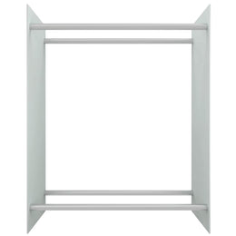 vidaXL Brennholzregal Weiß 80x35x100 cm Hartglas
