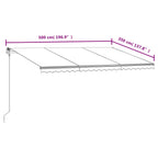 Markise Automatisch Einziehbar 500x350 cm Gelb und Weiß