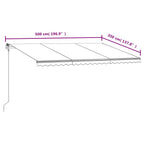 Markise Automatisch Einziehbar 500x350 cm Anthrazit