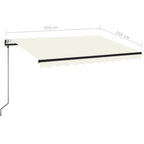 Markise Automatisch Einziehbar 350x250 cm Creme