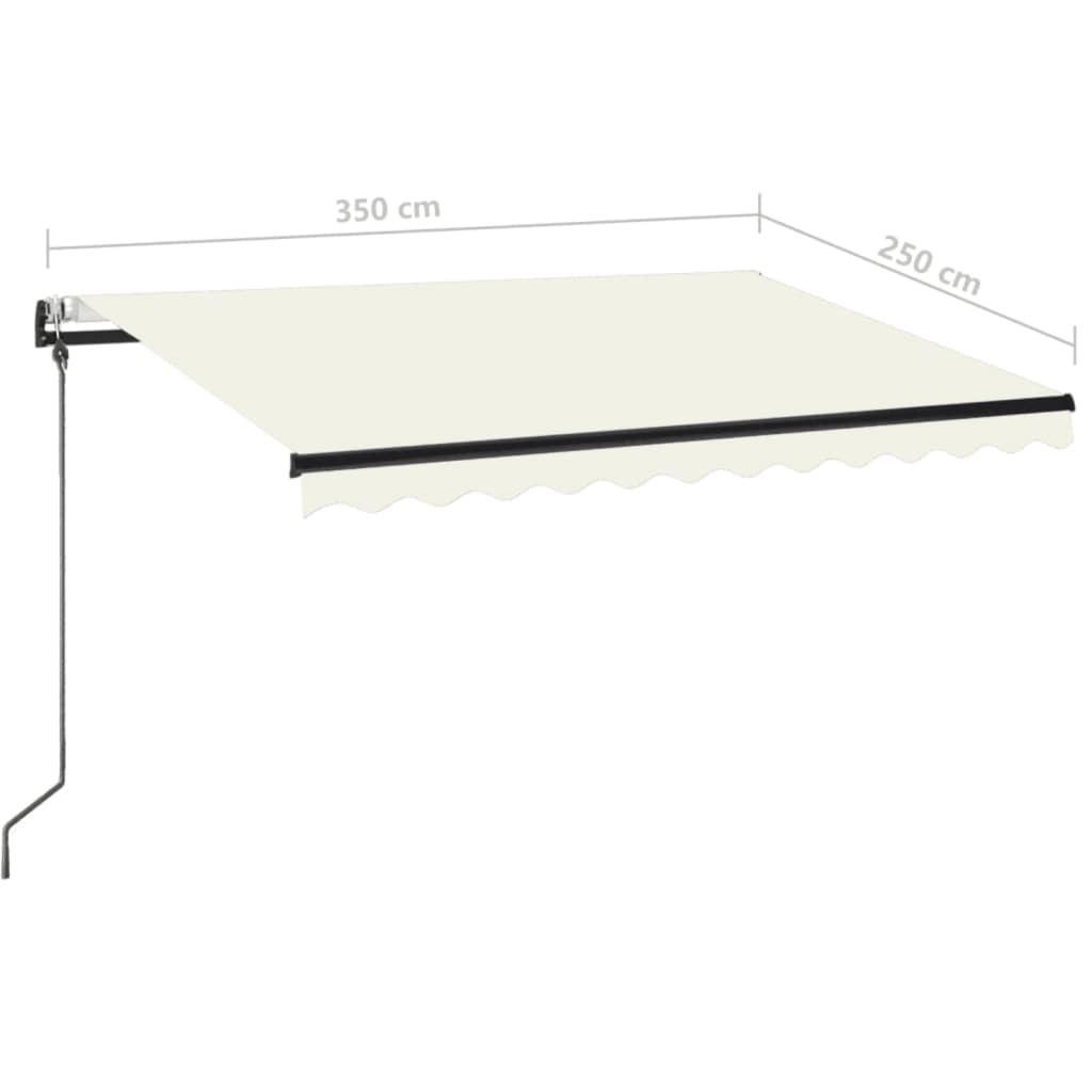 Markise Automatisch Einziehbar 350x250 cm Creme