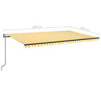 Automatische Markise mit LED & Windsensor 500x300 Gelb/Weiß