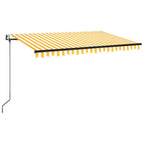 Markise Automatisch Einziehbar 400x350 cm Gelb und Weiß