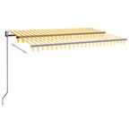 Markise Automatisch Einziehbar 400x350 cm Gelb und Weiß
