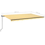 Markise Automatisch Einziehbar 500x350 cm Gelb und Weiß