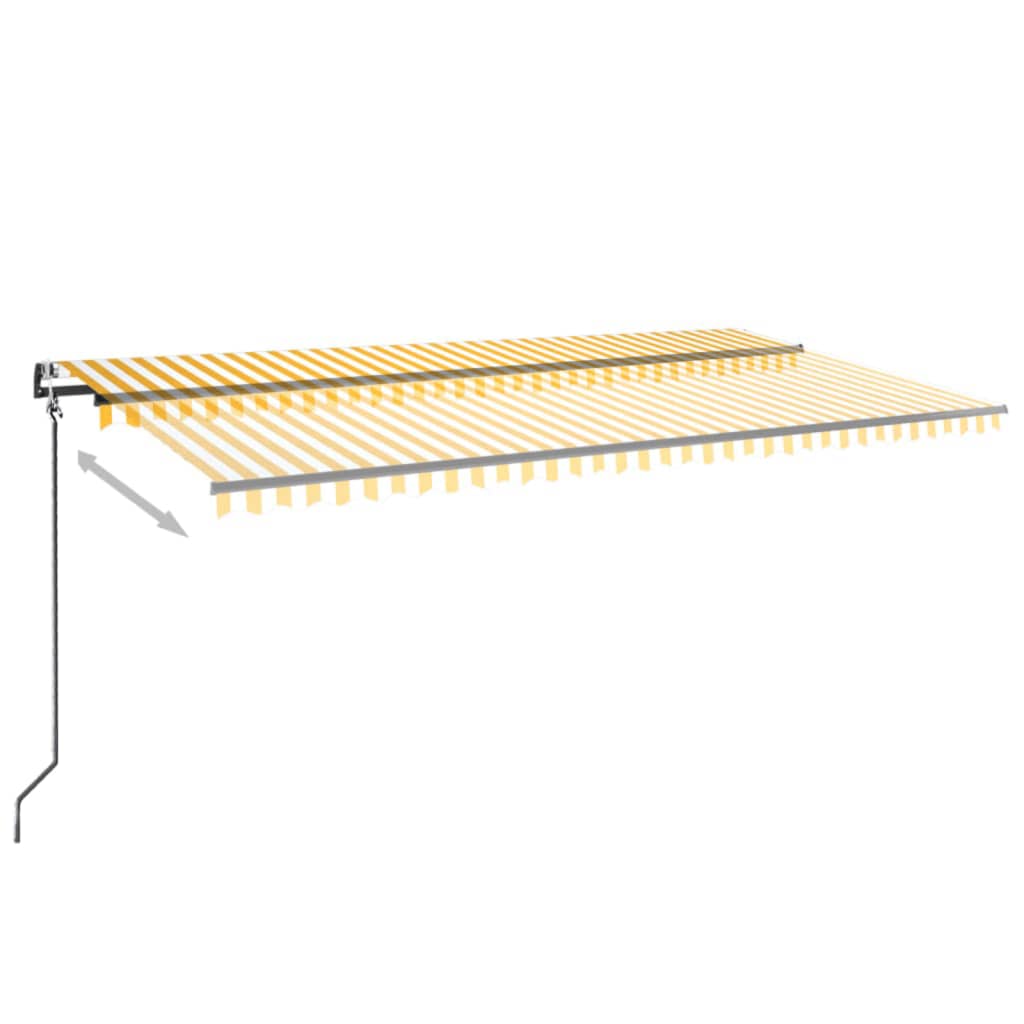 Markise Automatisch Einziehbar 600x350 cm Gelb und Weiß