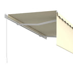Markise Manuell Einziehbar mit Rollo 3x2,5 m Creme