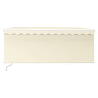 Markise Manuell Einziehbar mit Rollo & LED 3,5x2,5 m Creme