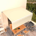Markise Manuell Einziehbar mit Rollo 4x3 m Creme