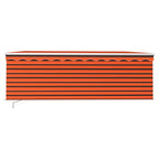 Markise Manuell Einziehbar mit Rollo 4x3 m Orange & Braun