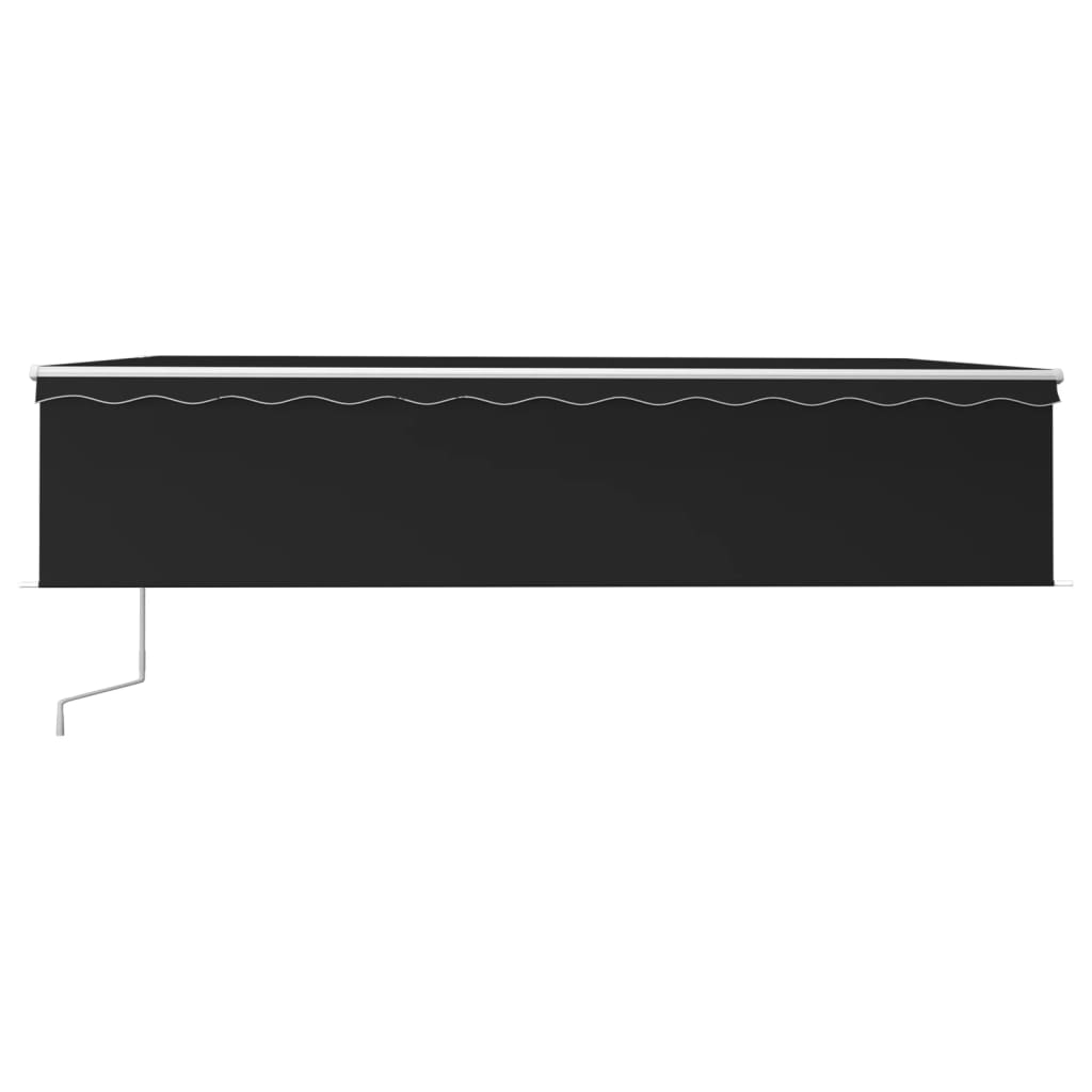 Markise Automatisch mit Rollo LED Windsensor 6x3m Anthrazit
