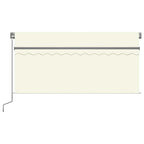 Markise Manuell Einziehbar mit Rollo 3x2,5 m Creme