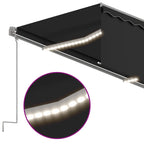 Markise Automatisch mit Rollo LED Windsensor 3x2,5m Anthrazit