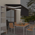 Markise Automatisch mit Rollo LED Windsensor 3,5x2,5m Anthrazit