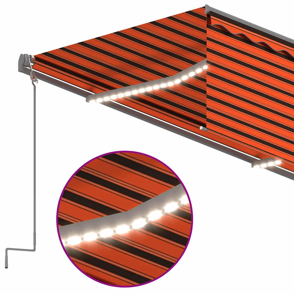 Markise Automatisch mit Rollo LED Windsensor 3,5x2,5m