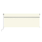 Markise Manuell Einziehbar mit Rollo 4x3 m Creme