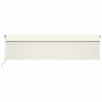Markise Automatisch Einziehbar mit Volant 6x3 m Creme