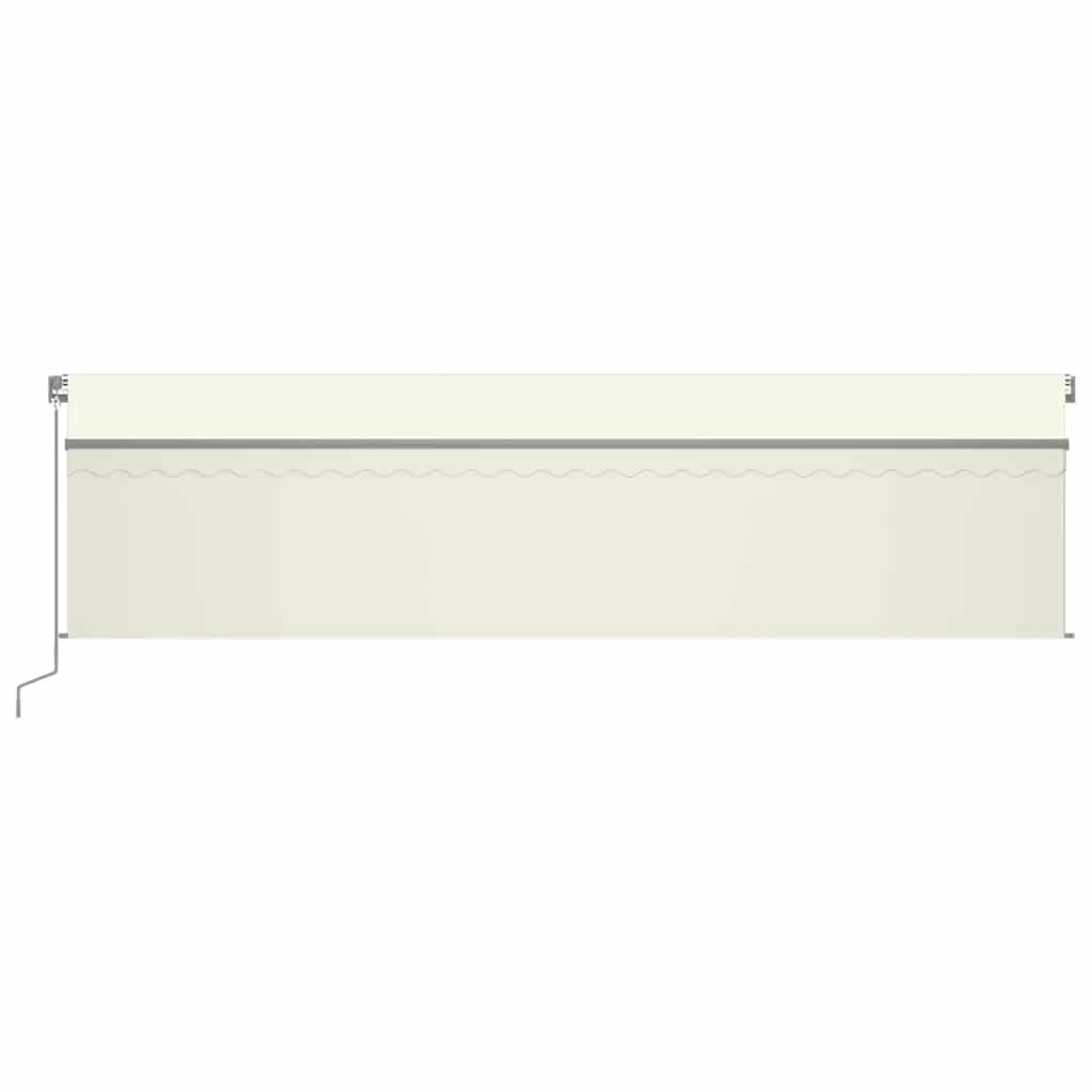 Markise Automatisch mit Rollo LED Windsensor 6x3 m Creme