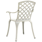 3-tlg. Bistro-Set Aluminiumguss Weiß