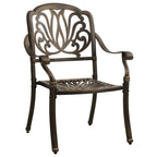 5-tlg. Bistro-Set Aluminiumguss Bronzen