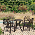 5-tlg. Bistro-Set Aluminiumguss Bronzen