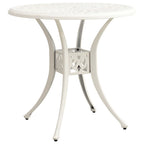 5-tlg. Bistro-Set Aluminiumguss Weiß