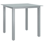 5-tlg. Garten-Essgruppe Aluminium Silbern und Schwarz